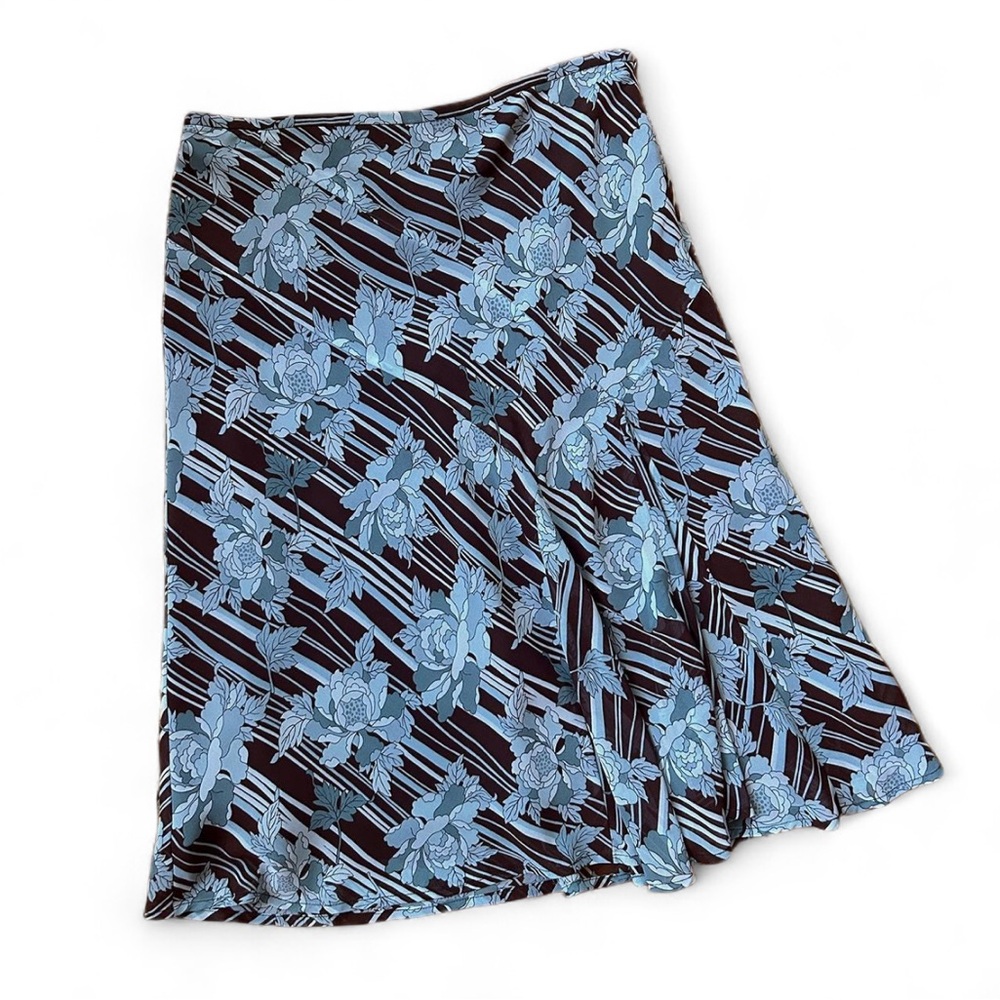 Worthington Floral Silk Midi Skirt